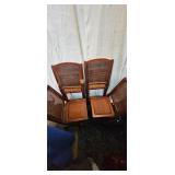 Lot of Four Folding Woven Chairs