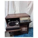 Vintage Victoria Record Player Radio Cabinet