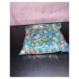 Lot of cat eye marbles and shooters