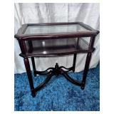 24x16x20 glass and wood display table