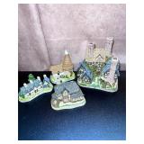 Lot of Vintage David Winter Cottages