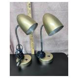 Two Bullet Style Desk Lamps