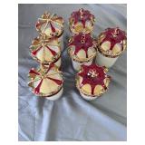 7 pcs Crown candle toppers on candles