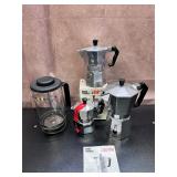 Bialetti and Bodum Coffee press percolator
