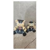 Lot of 2 Harley Davidson Motorcycle Stuffed Pigs