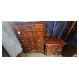 Queen Anne Style Chippendale Dresser/Nightstand