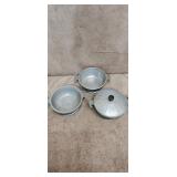 Lot of 3 Guardian Service Hammered Aluminum Bowls