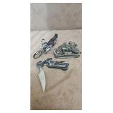 Lot of 3 Harley Davidson Motorcycle Bike Knife