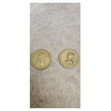 Large Vintage Jefferson and Polk Coins Desk weight