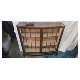 Antique Glass Bowfront Federal Curio Display