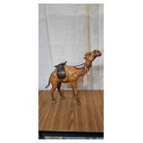 Hand Carved Wooden Camel Statue