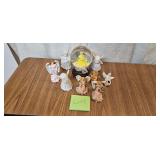 Lot of Angel Figures and Snowglobe