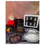 Random Decor Lot hand painted trays hour of power