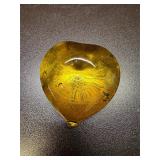 Vintage Glass Paper Weight - Signed and Dated