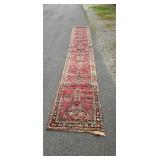 Very Long Hallway Red Afgan Runner 33' X 16FT