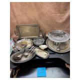 Lot of Silver Plate Trays Servers S&P