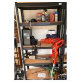 4 TIER METAL SHELF UNIT 35X15.5X70 BOTTOM IS BENT