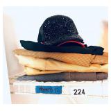 5 SLACKS SIZE 12 WOMANS, HATS