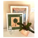 THE GRAND STRAND MAP, PALM TREE & ORCHID DECOR
