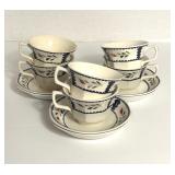 6 SETS CUPS/SAUCER, 10 EXTRA SAUCER,ADAMS, ENGLAND