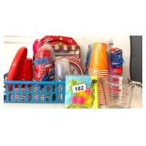 PLATES,NAPKINS,CUPS,ETC, MEASURE PYREX CUP