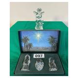 WATERFORD 3 PIECE NATIVITY & CRYSTAL ANGEL