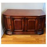 NICE WOODEN TV STAND, SHARP VHS, PANASONIC