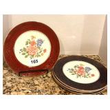 5 VINTAGE IMPERIAL SALEM PLATES - ONE HAS A CHIP