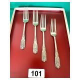 STERLING SILVER 4 WESTMORELAND FORKS (6.2 OZ)