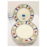 9 DINNER PLATES -ADAMS - ENGLAND- "LANCASTER"