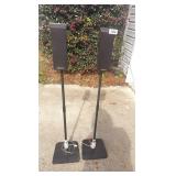 PAIR OF PANASONIC SPEAKERS ON STANDS 44 TALL