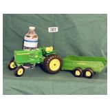 JOHN DEER TRACTOR AND TRAILER