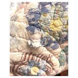 VINTAGE QUILT - SHOWS WEAR, RUGS AND TOWELS 84X72