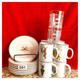 LTD - CHRISTMAS BREAKFAST SET - 8 PLATES, 8 MUGS