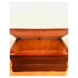 LARGE CEDAR LINED BLANKET CHEST 46X23X21