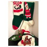 3 VINTAGE HAND MADE STOCKINGS,JAPAN DISH, N LIGHT