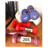 4 SETS OF HAND WEIGHTS