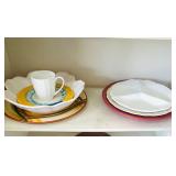 GROUP OF DISHES,ALL COLORS, ETC