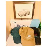 SIGNED ART - ALLEN KITE, HATS, CLEAR REAR