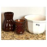 VTG WHITE BOWL, ETC
