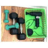 ELEFOR DEEP TISSUE  MASSAGER, 2 SETS OF WEIGHTS