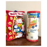 VINTAGE TINERTOYS AND MEGA BLOCK SET