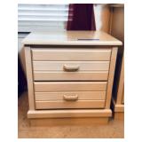 WHITE WASHED - 2 DRAWER NIGHT STAND 22X17X23