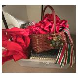CHRISTMAS LIGHTS GALORE,BASKET & BOWS