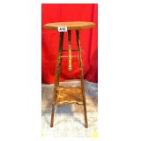 VICTORIAN RATTAN UNIQUE PLANT STAND - 2 TIER