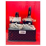 VINTAGE SET OF 4 GLASS ITEMS,BOAT, 2 CARS, TRAIN