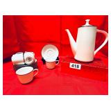 VTG NORITAKE "PILGRIM"DEMITASSE POT & 6 CUP SETS