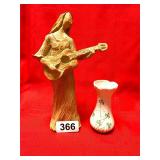 BELLEEK VASE, ENCORE PRAISE HIM ANGEL
