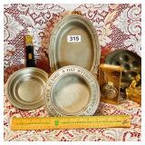 VINTAGE PEWTER, BRASS, COPPER,ETC