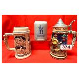 VINTAGE GERMAN STEINS, HOFBRAUNAUS MONCHEN,